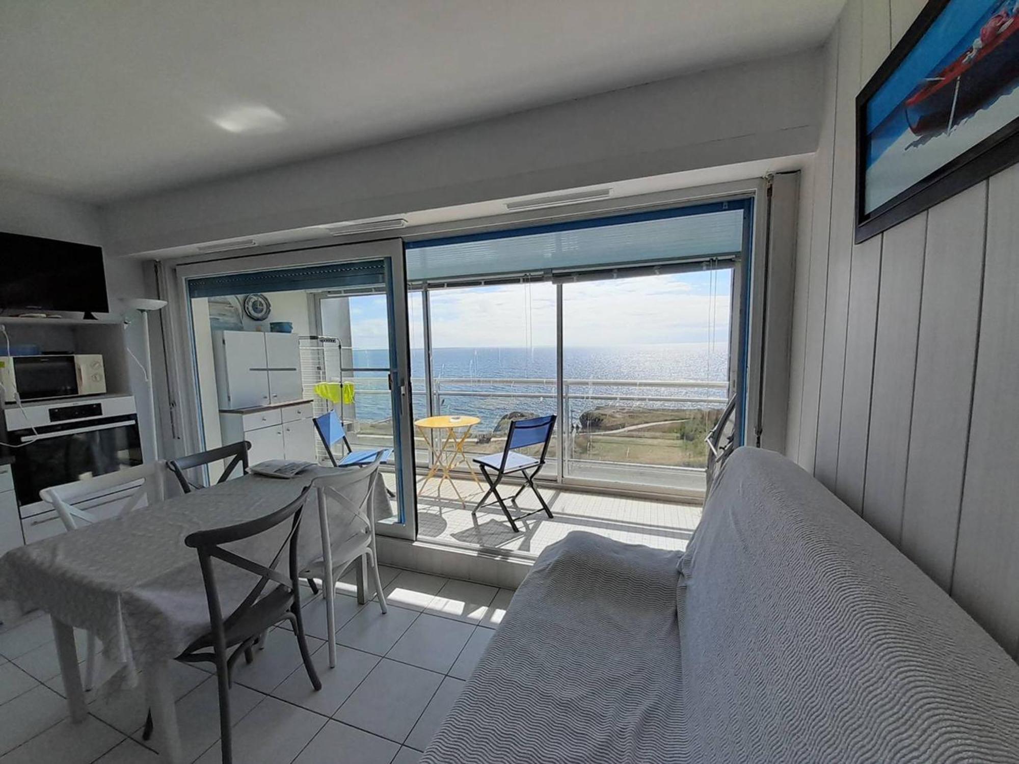 Studio Face Mer Avec Balcon-Veranda, Parking Prive, Criques A Proximite, Accueil Petits Chiens - Fr-1-324-32 圣伊莱尔·德列 外观 照片